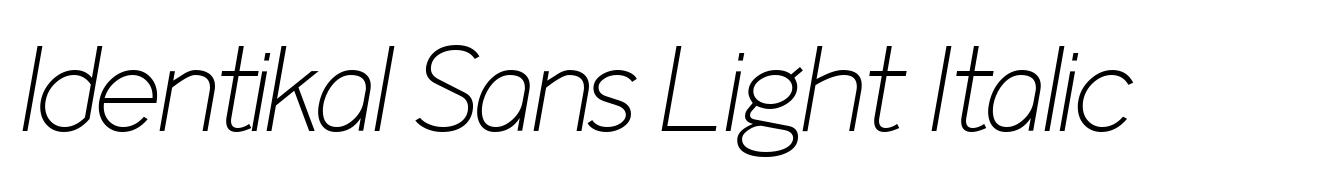 Identikal Sans Light Italic